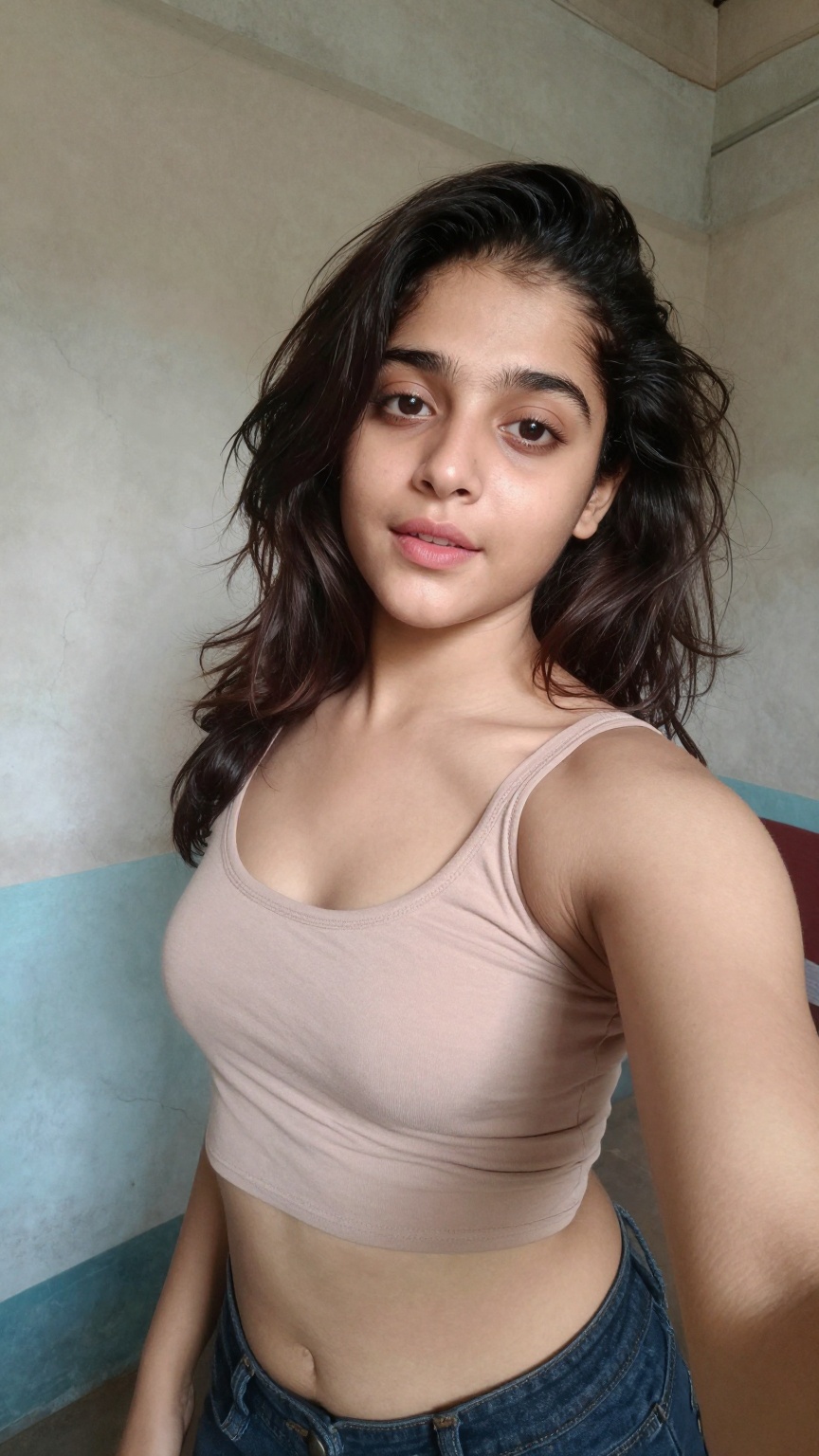 18 years bangali woman taking hot selfie of her lips and fair pale skin,  face in frame,  extremely beautiful on Tensor.Art