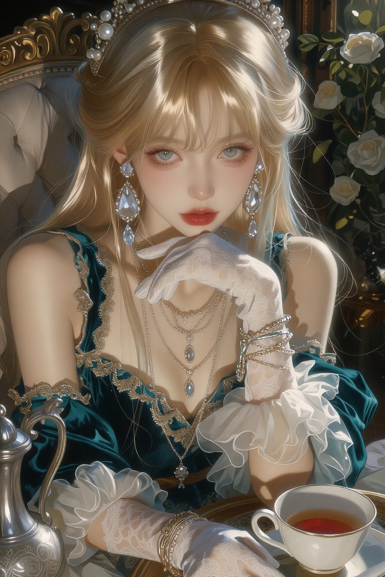(Highly refined art style) 1female,  solo,  semi realistic young woman on Tensor.Art