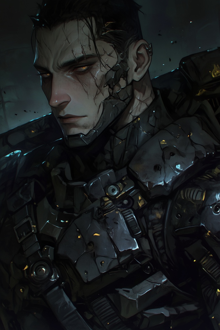 solo,  looking at viewer,  short hair on Tensor.Art