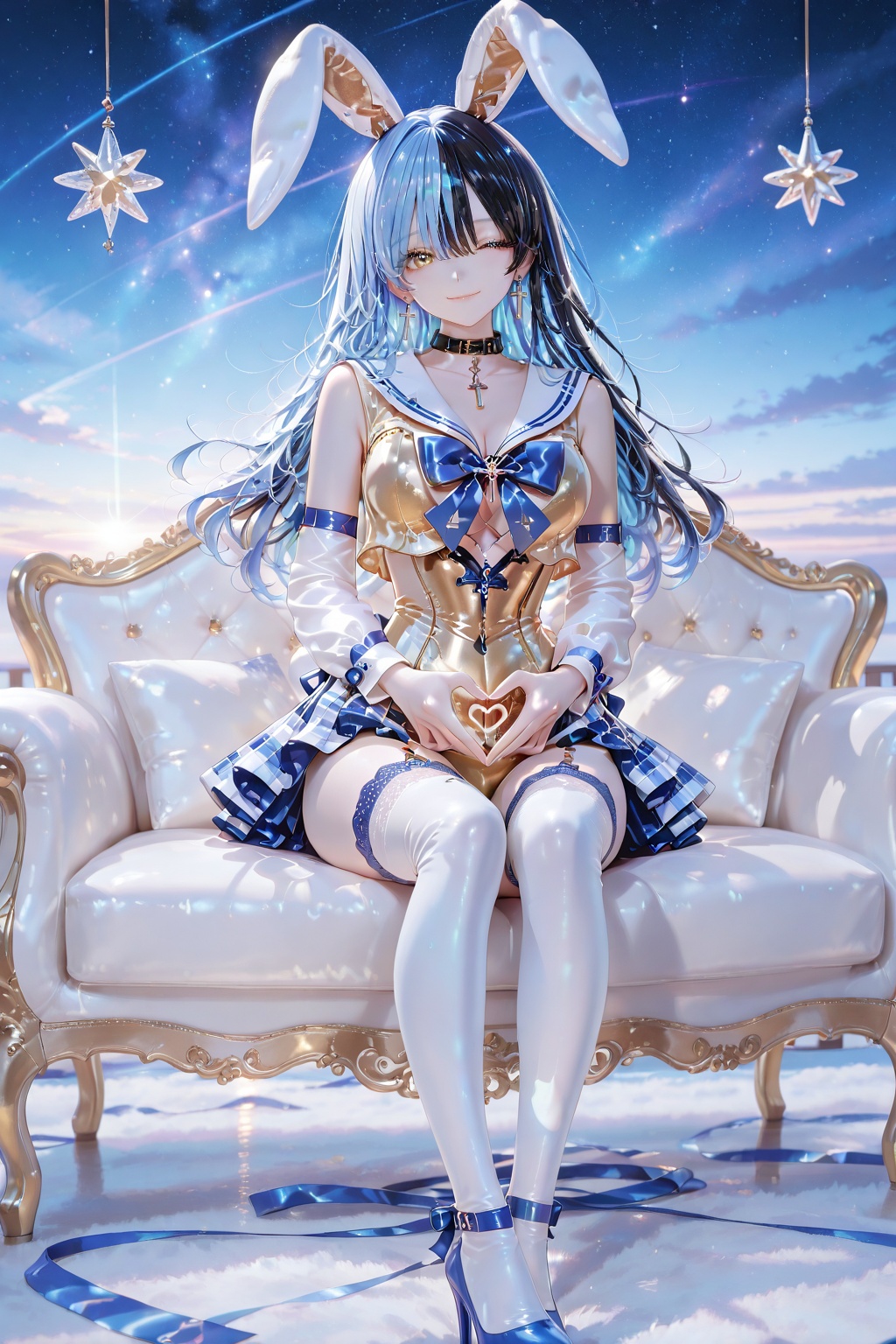 Yukino,  anime girl,  golden eyes on Tensor.Art