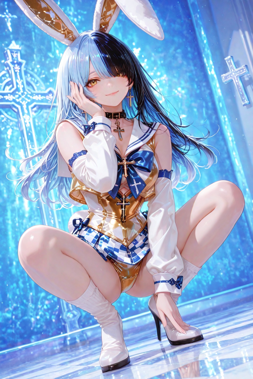Yukino,  anime girl,  golden eyes on Tensor.Art