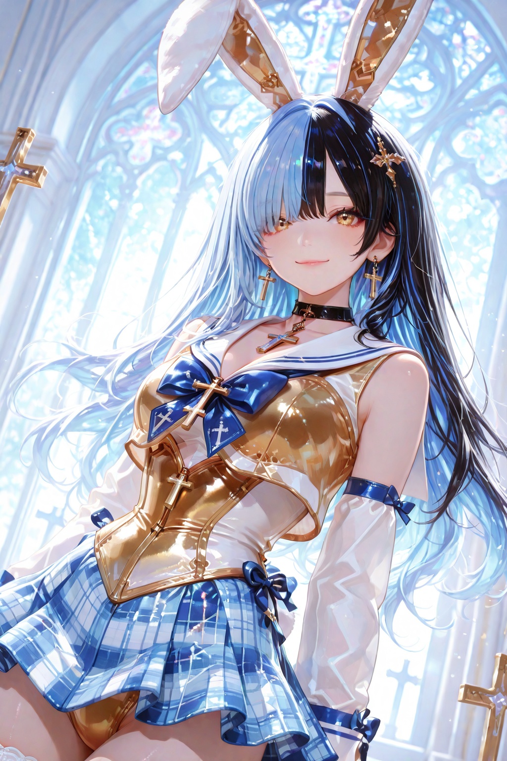Yukino,  anime-style girl,  golden eyes on Tensor.Art