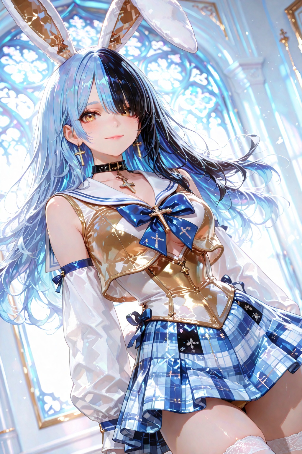 Yukino,  anime-style girl,  golden eyes on Tensor.Art