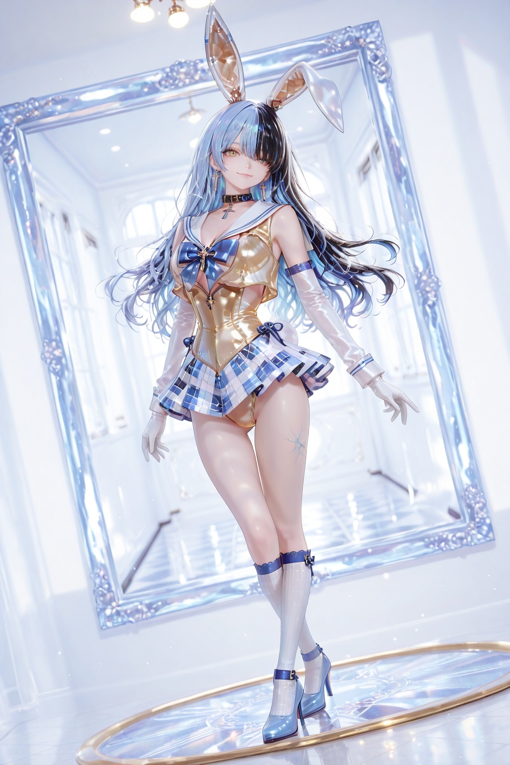 Yukino,  anime girl,  golden eyes on Tensor.Art