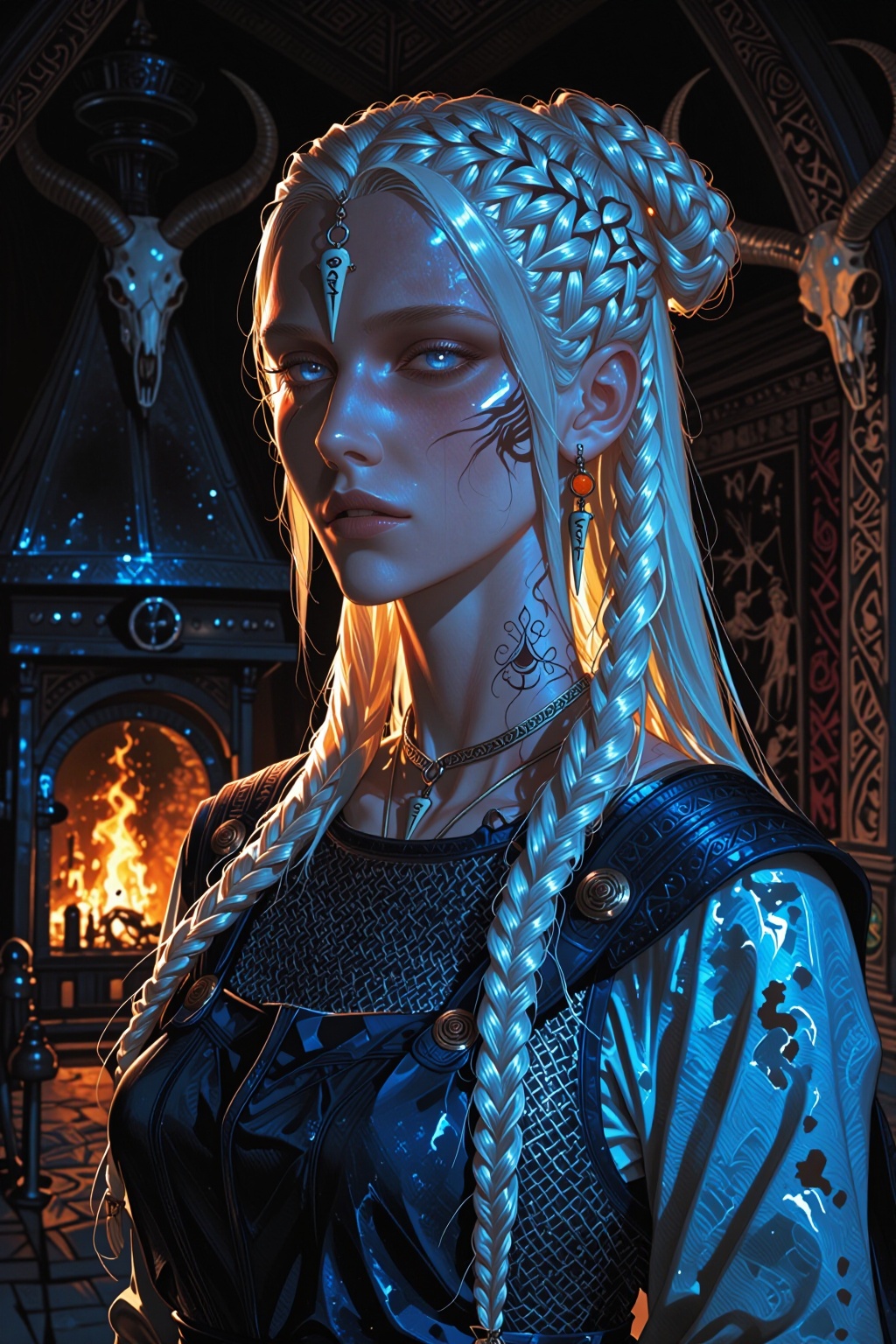 A breathtaking,  masterpiece cinematic gothic couture portrait,  captured in a close-medium shot from the collarbone up on...