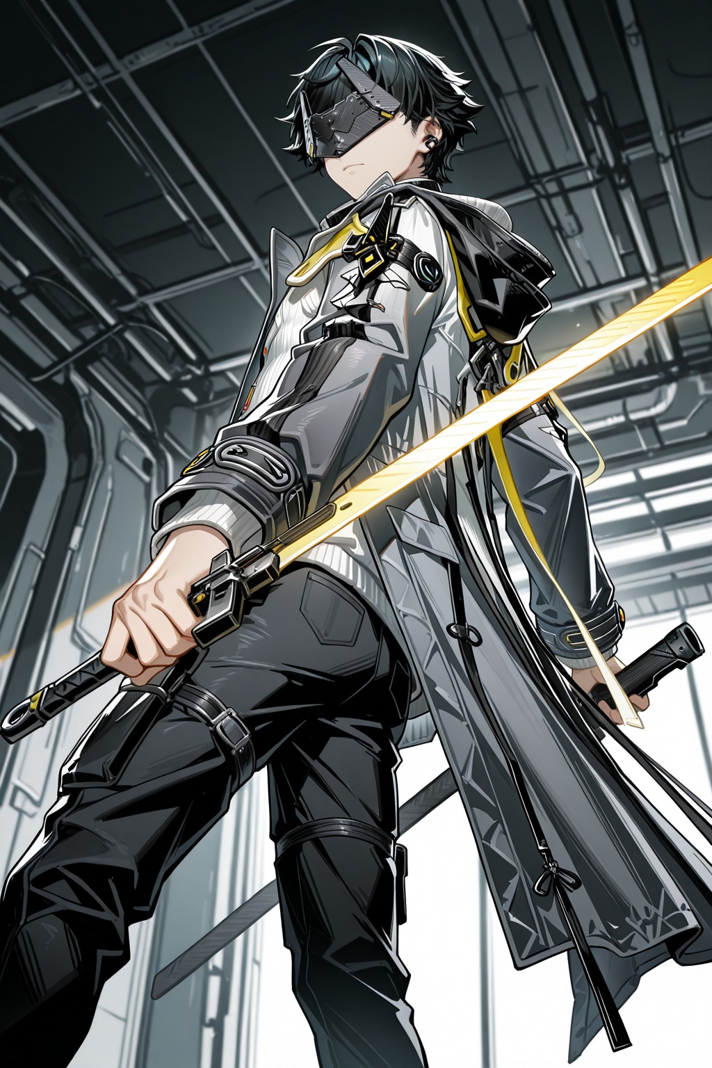 male focus,  1boy,  male endministrator \(arknights\) on Tensor.Art