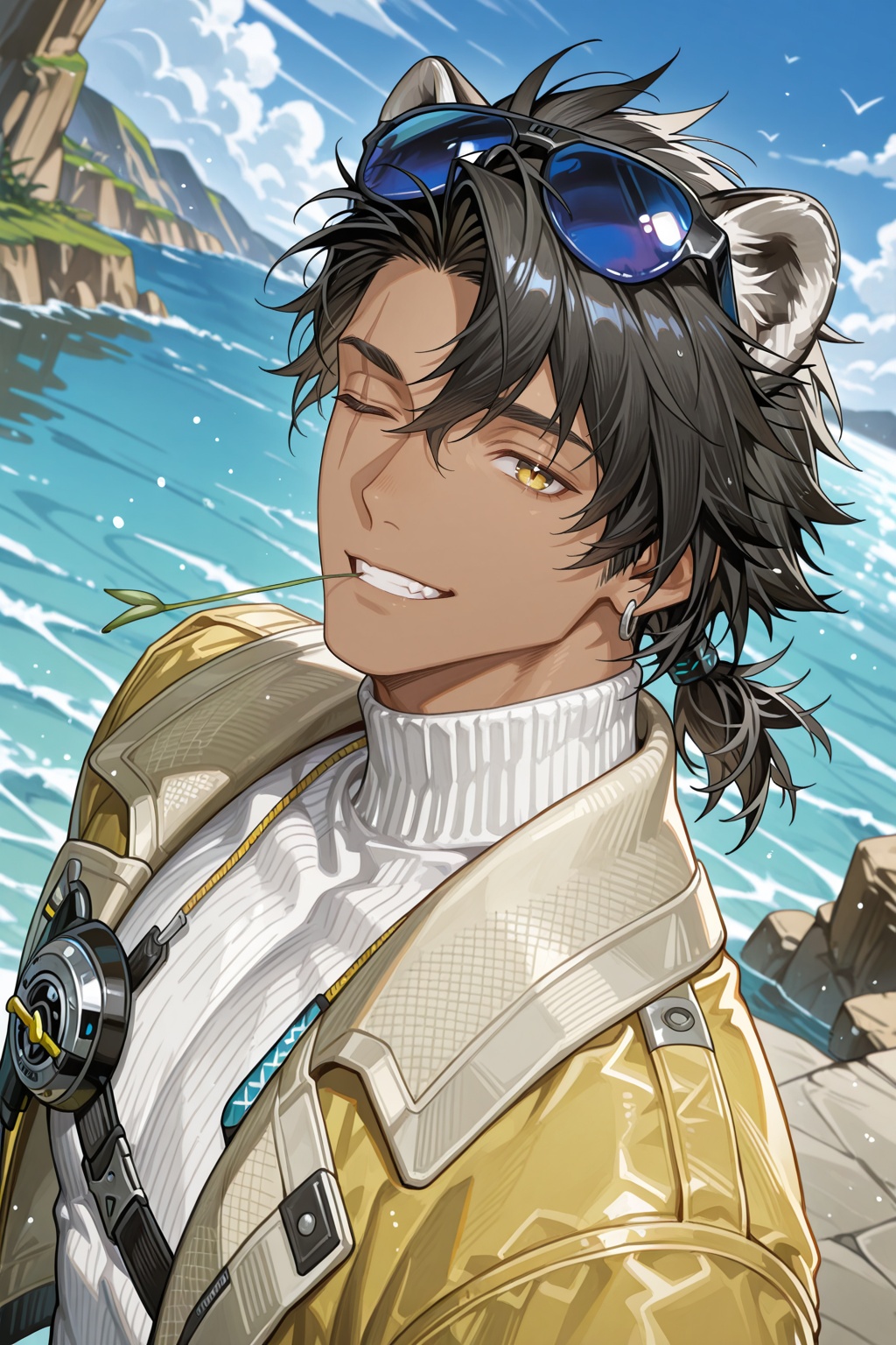 male focus,  1boy,  alesh \(arknights\) on Tensor.Art