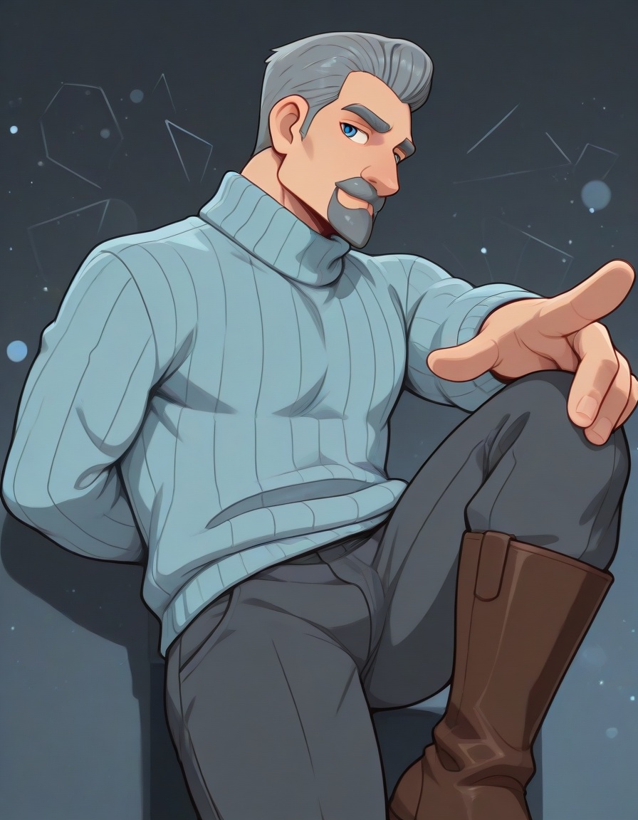 male focus,  manly,  mature male on Tensor.Art