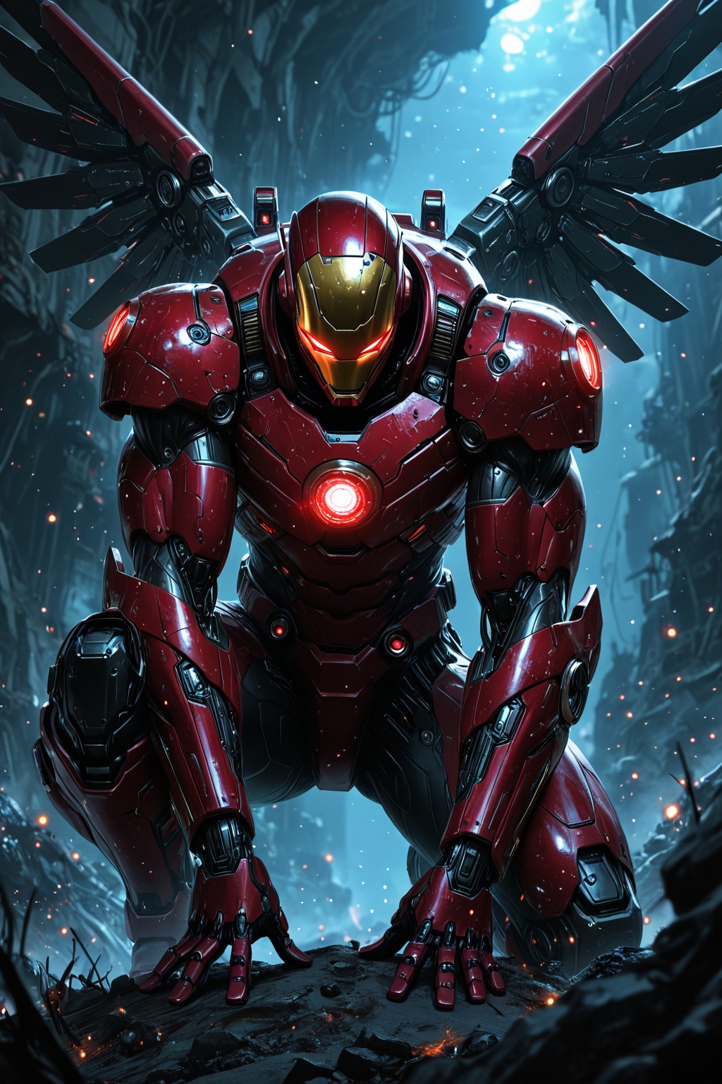 ........... .perfect detail face,  The intricate design of the armor,  the futuristic concept of armor on Tensor.Art