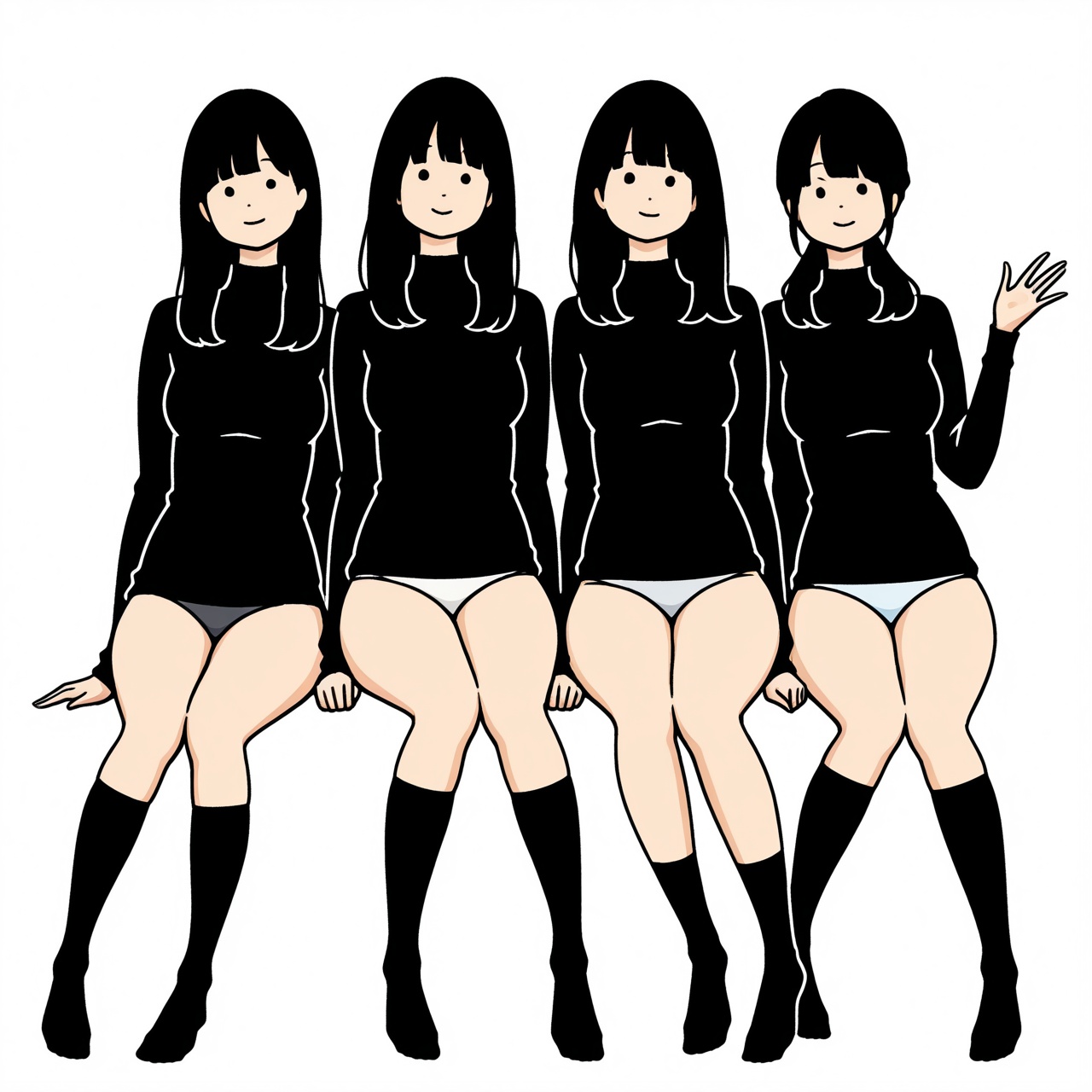 yutanpo,  3girls,  best quality on Tensor.Art