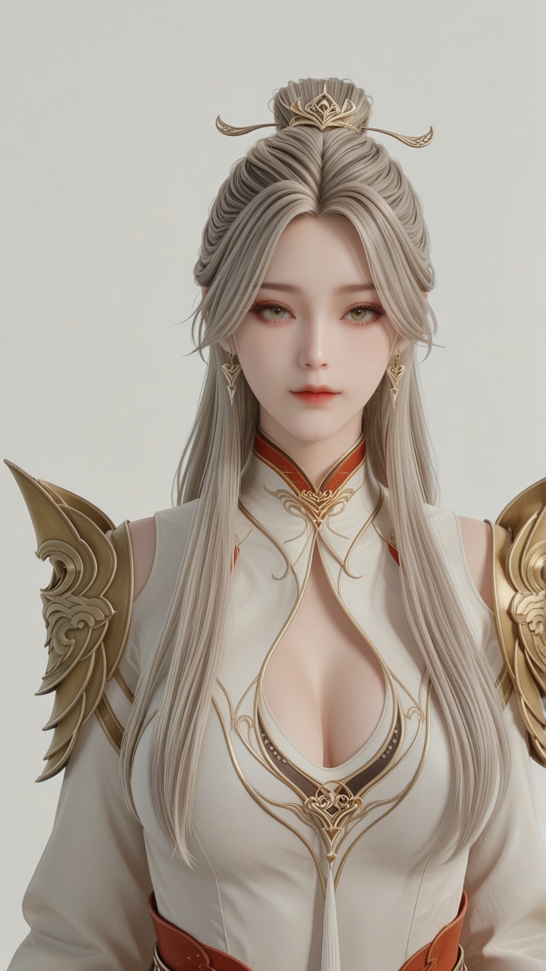 YYY clothes,  solo,  open white shirt by 月恋-❀ on Tensor.Art