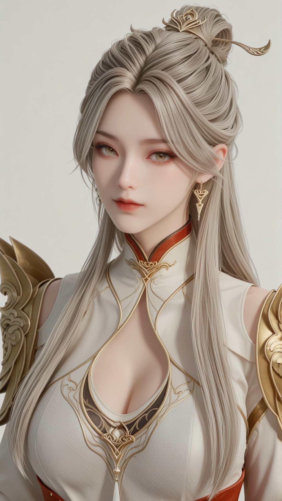YYY clothes,  solo,  open white shirt by 月恋-❀ on Tensor.Art