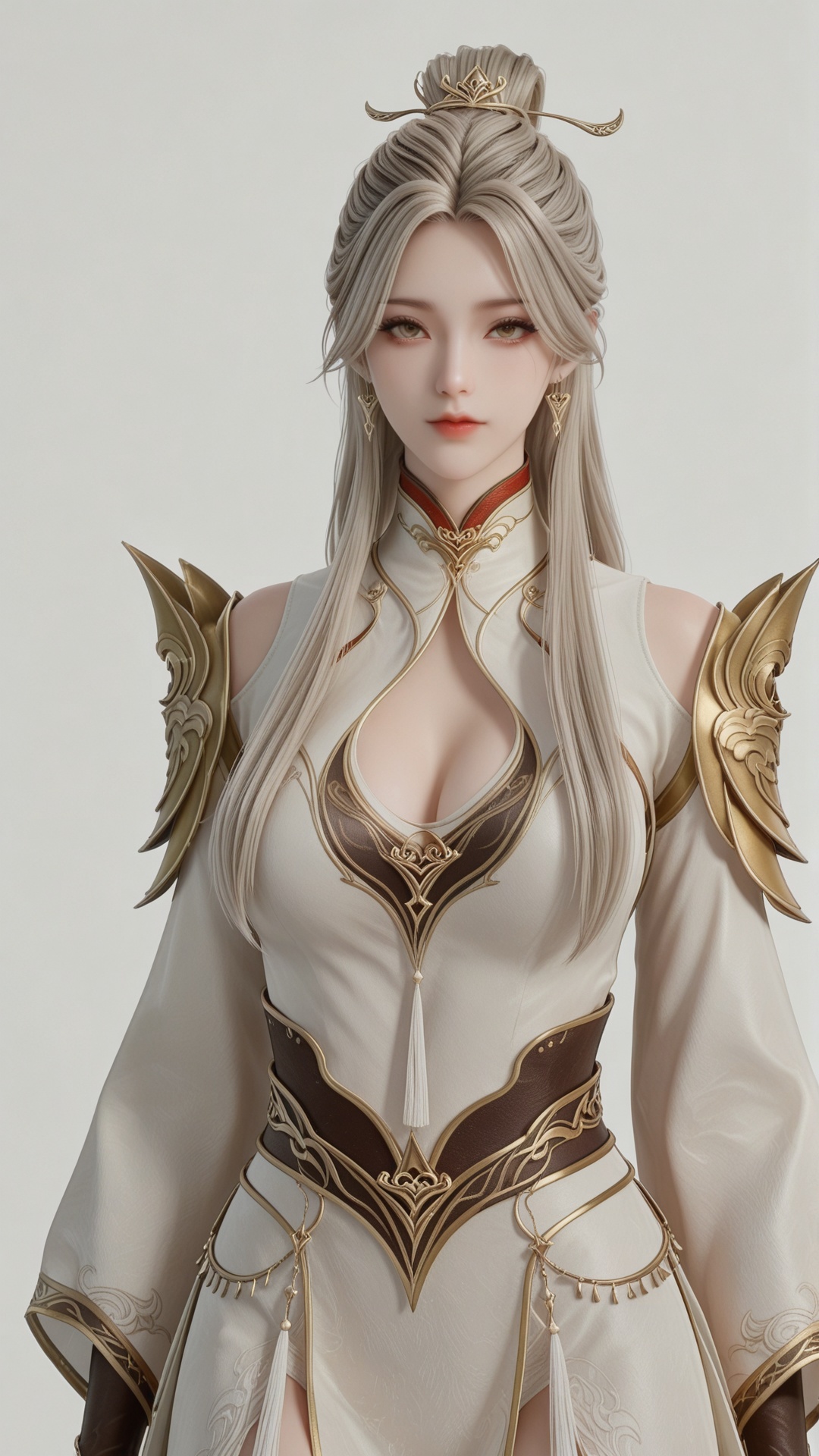 YYY clothes,  solo,  open white shirt by 月恋-❀ on Tensor.Art