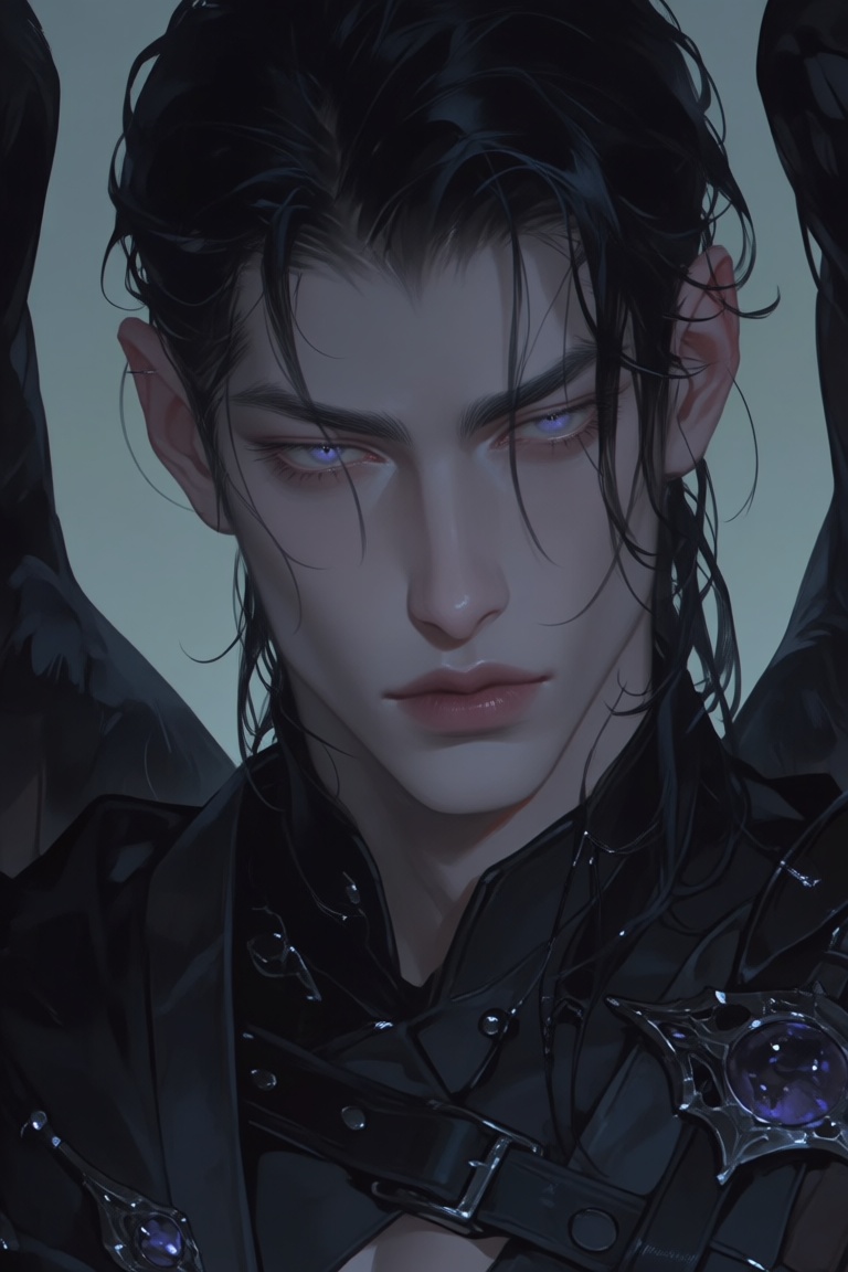 male,  raven_ears,  black_hair on Tensor.Art