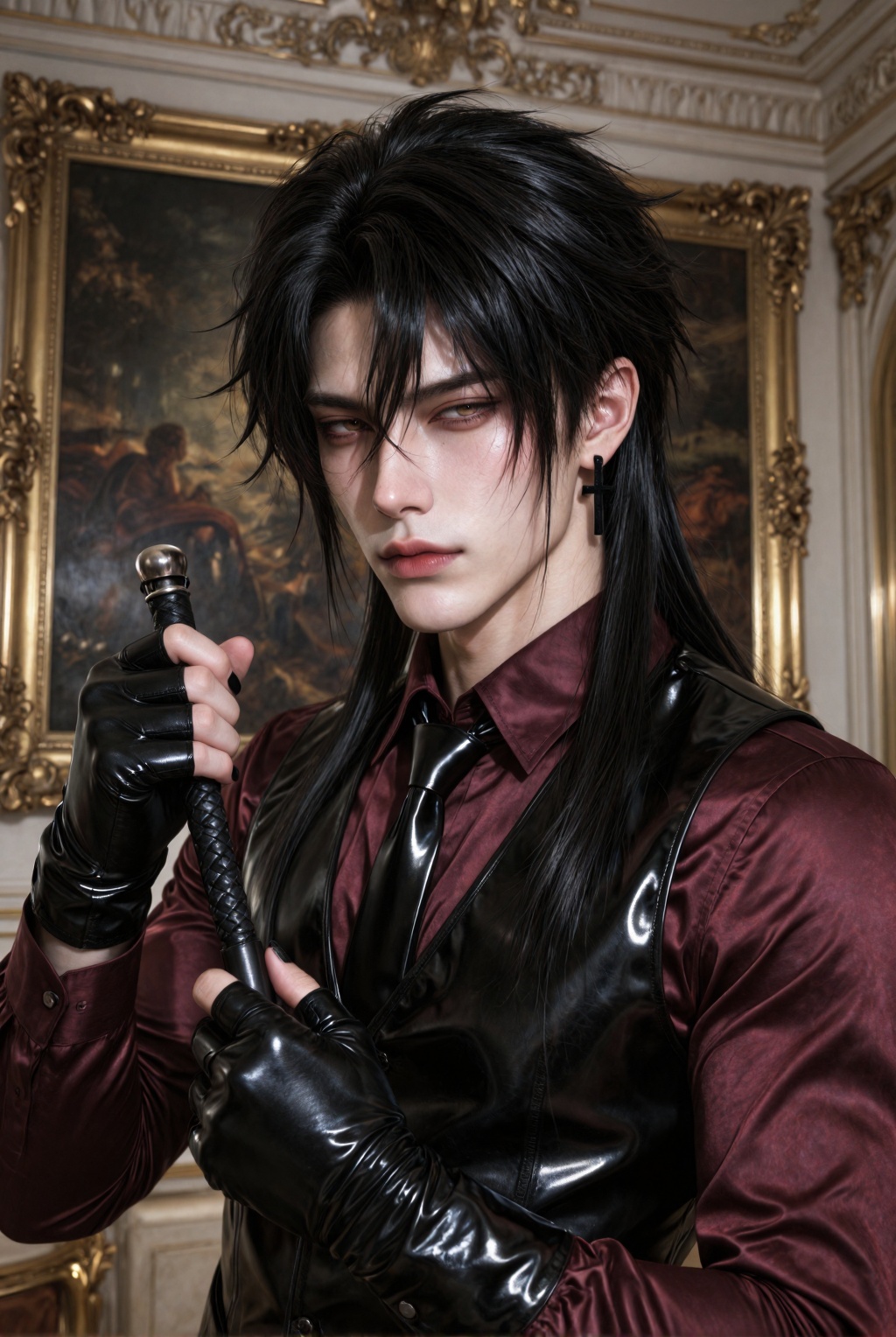 One male,  single,  sharp features on Tensor.Art