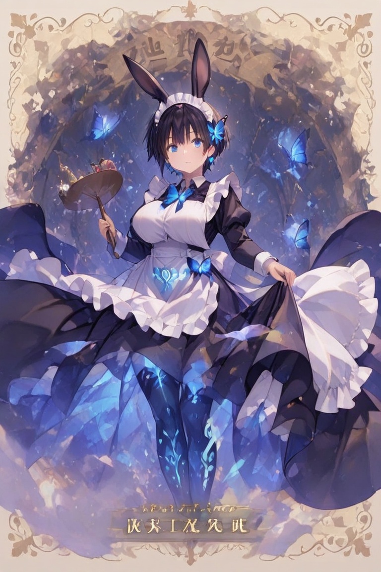 Long Skirt Maid,  Skirt & glowing markings,  Beautiful breasts on Tensor.Art