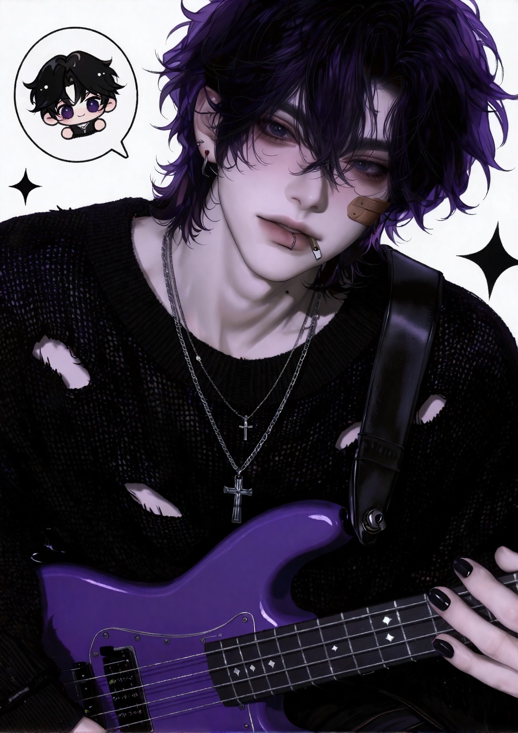 Man,  solo,  handsome and sharp on Tensor.Art