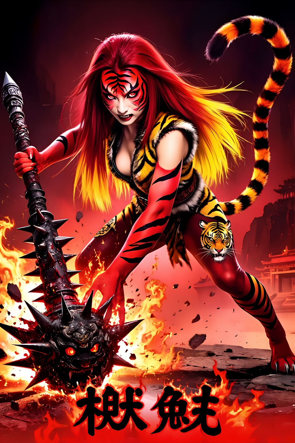 Top quality. Inspiration: Chinese mythology,  the Four Demons,  Taotie. Appearance: Stubborn and brutal on Tensor.Art