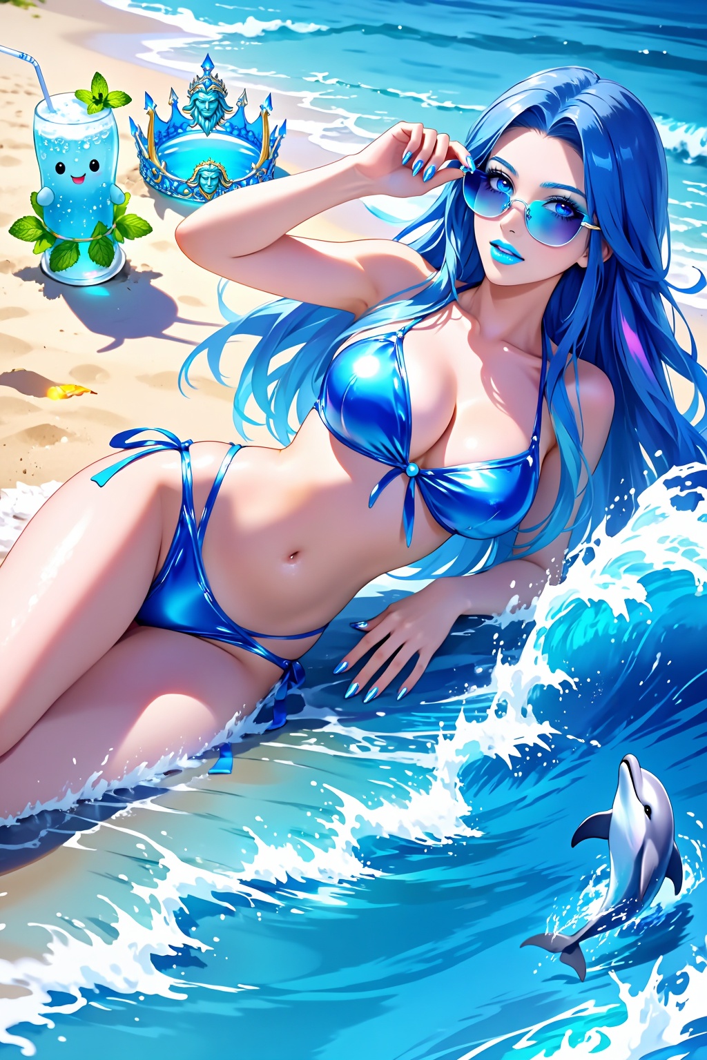 Exceptional quality,  ranked number one. Inspiration: Beach,  Poseidon on Tensor.Art