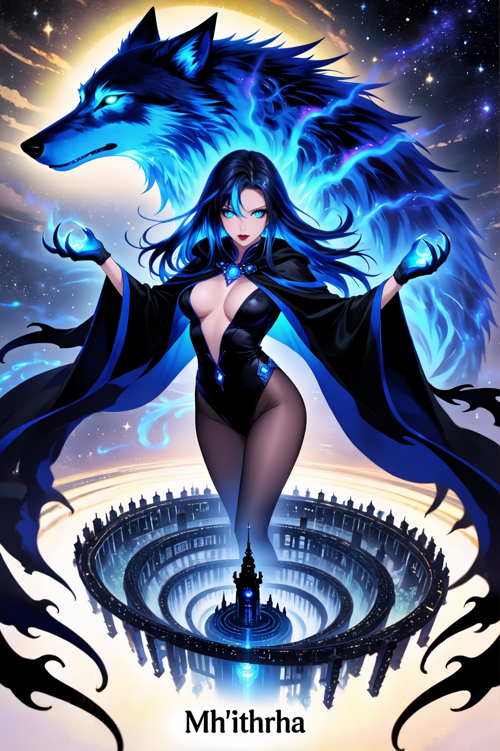 Exceptional quality,  ranked number one. Inspiration: Shadow Wolf,  Cthulhu Mythos on Tensor.Art