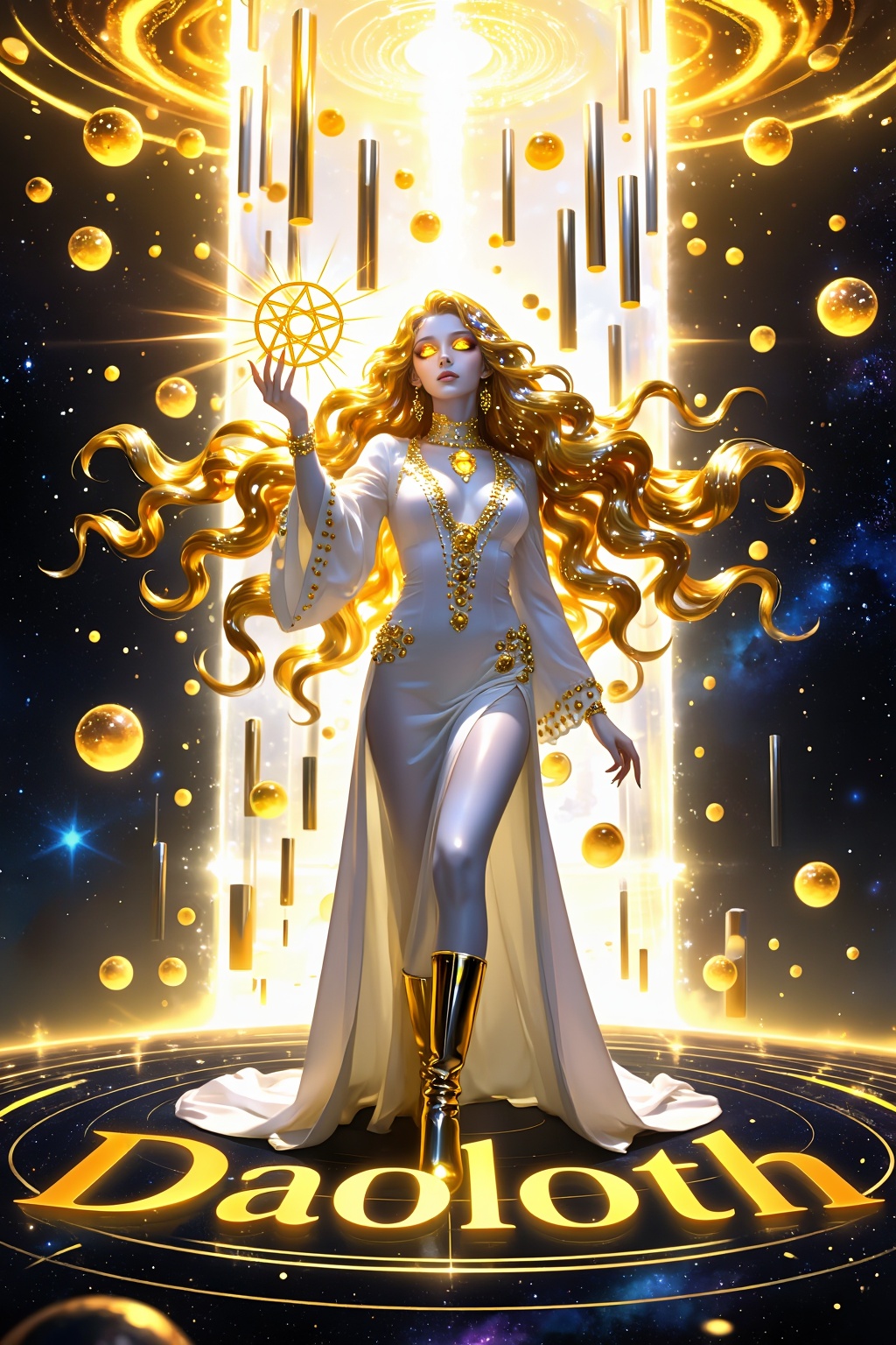 Top quality. Inspiration: Daoloth,  the divine light. This image depicts Daoloth,  the alien god who controls the past on...