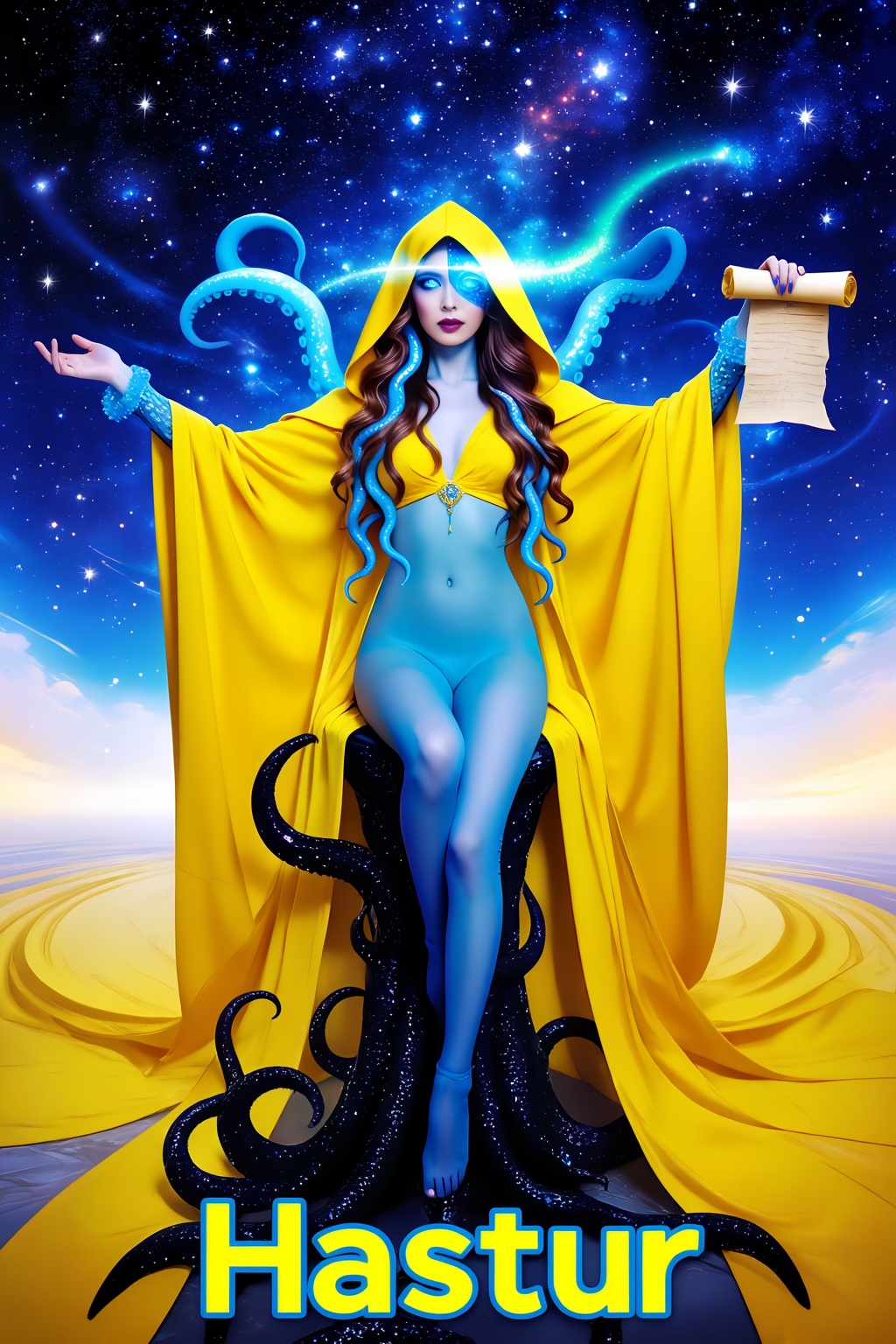 Top quality. Inspiration: Hastur,  the Yellow King,  Great Old One on Tensor.Art