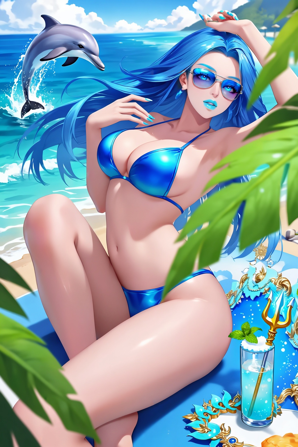 Exceptional quality,  ranked number one. Inspiration: Beach,  Poseidon on Tensor.Art