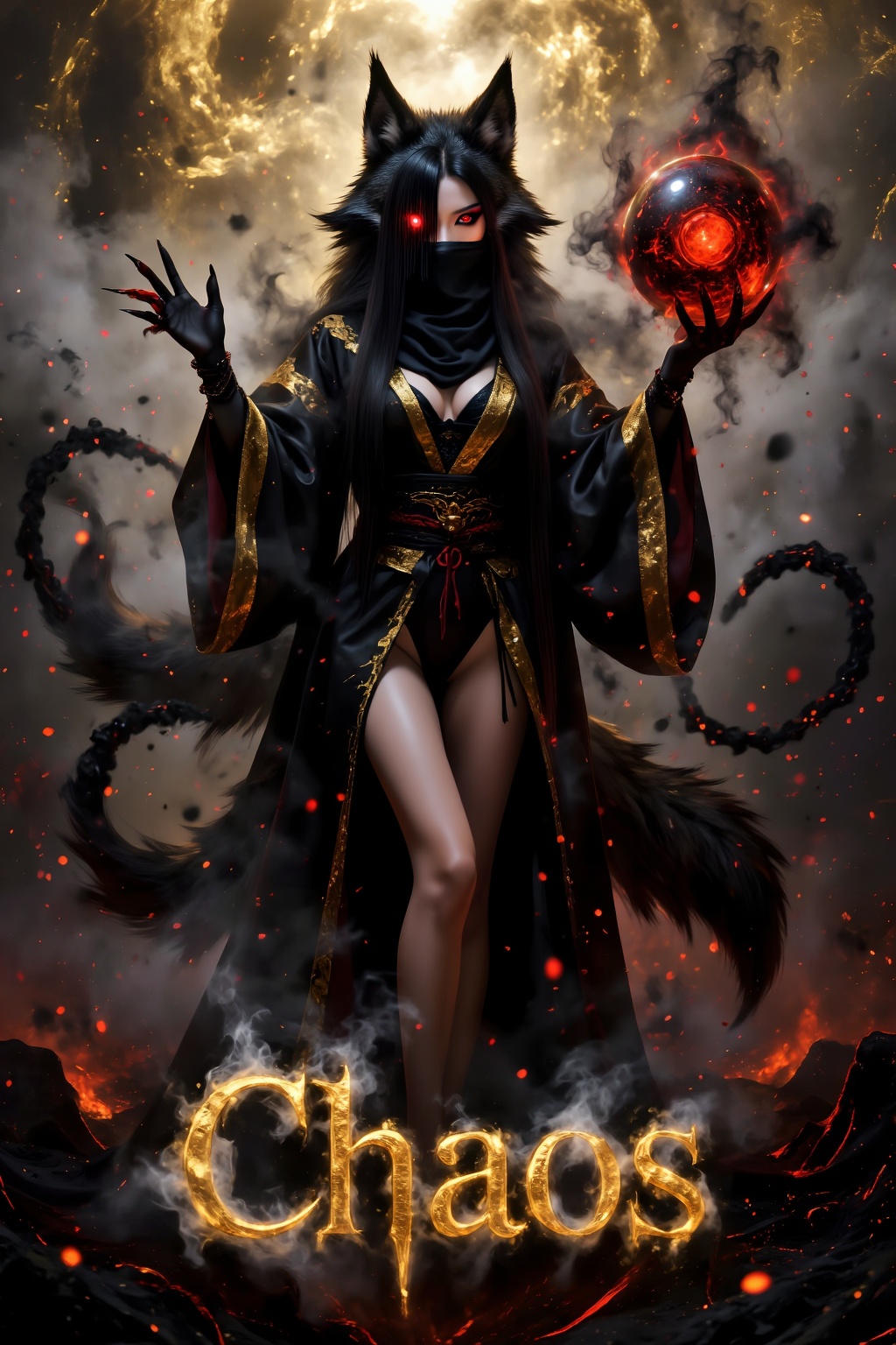 Top quality. Inspiration: Chinese mythology,  the Four Demons,  Chaos. Appearance: Chaos on Tensor.Art