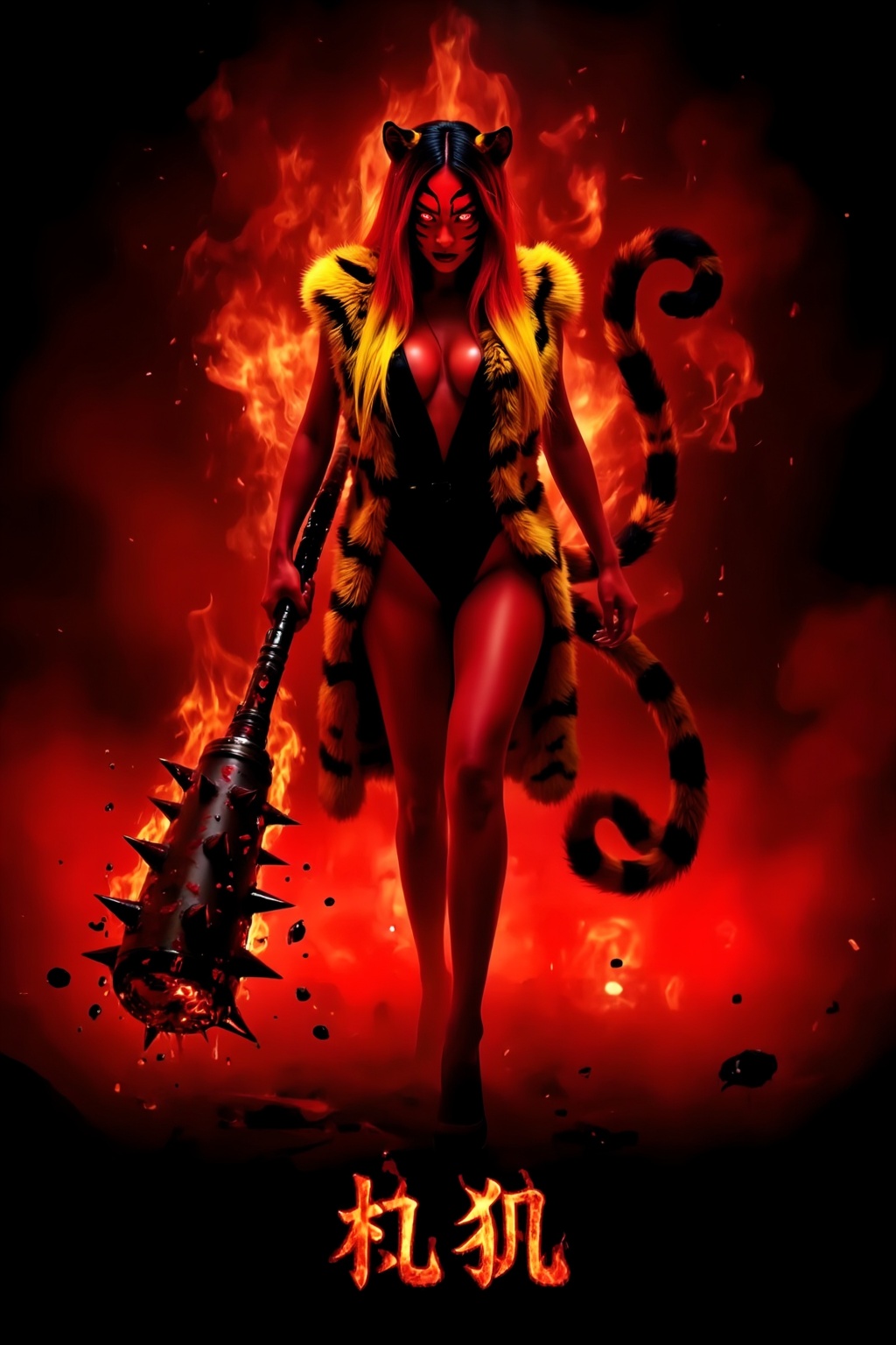 Top quality. Inspiration: Chinese mythology,  the Four Demons,  Taotie. Appearance: Stubborn and brutal on Tensor.Art