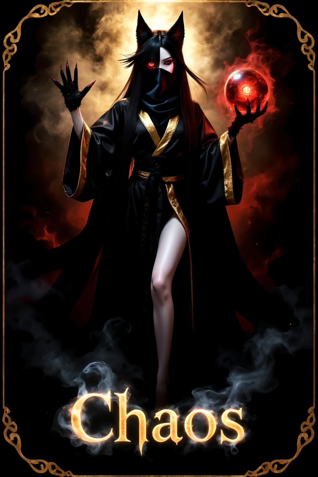 Top quality. Inspiration: Chinese mythology,  the Four Demons,  Chaos. Appearance: Chaos on Tensor.Art