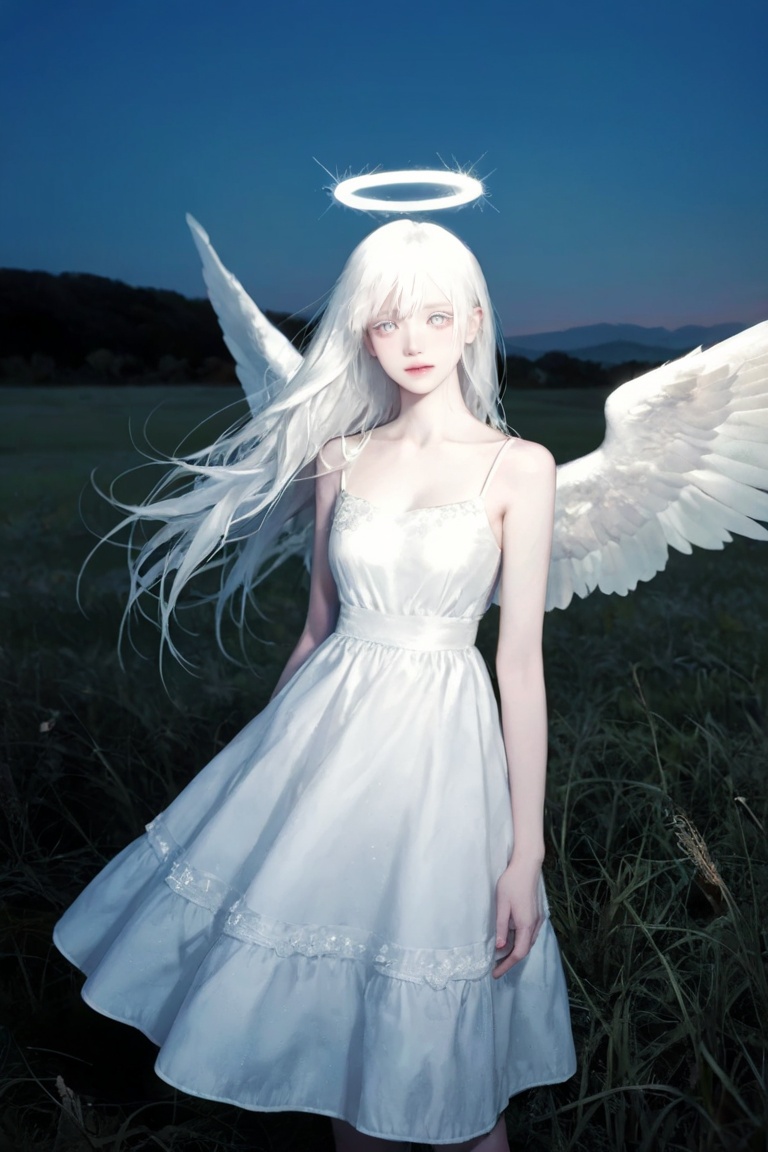 a beautiful woman with flowing hair,  white hair,  very fair skin on Tensor.Art
