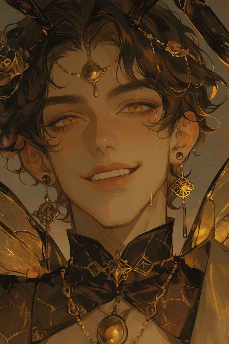 male,  bee_antennae,  golden_hair on Tensor.Art