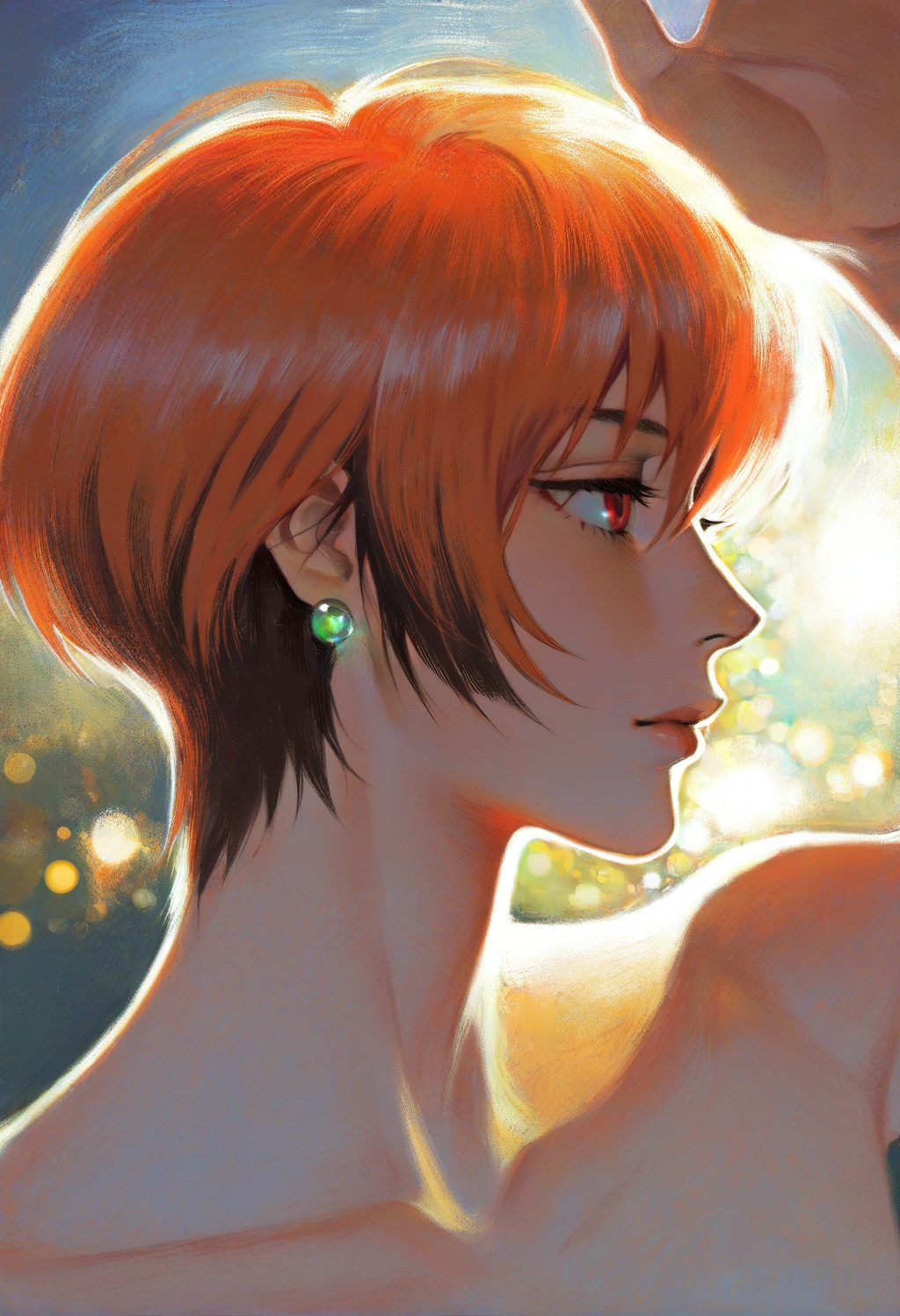 1girl,  solo,  short hair on Tensor.Art