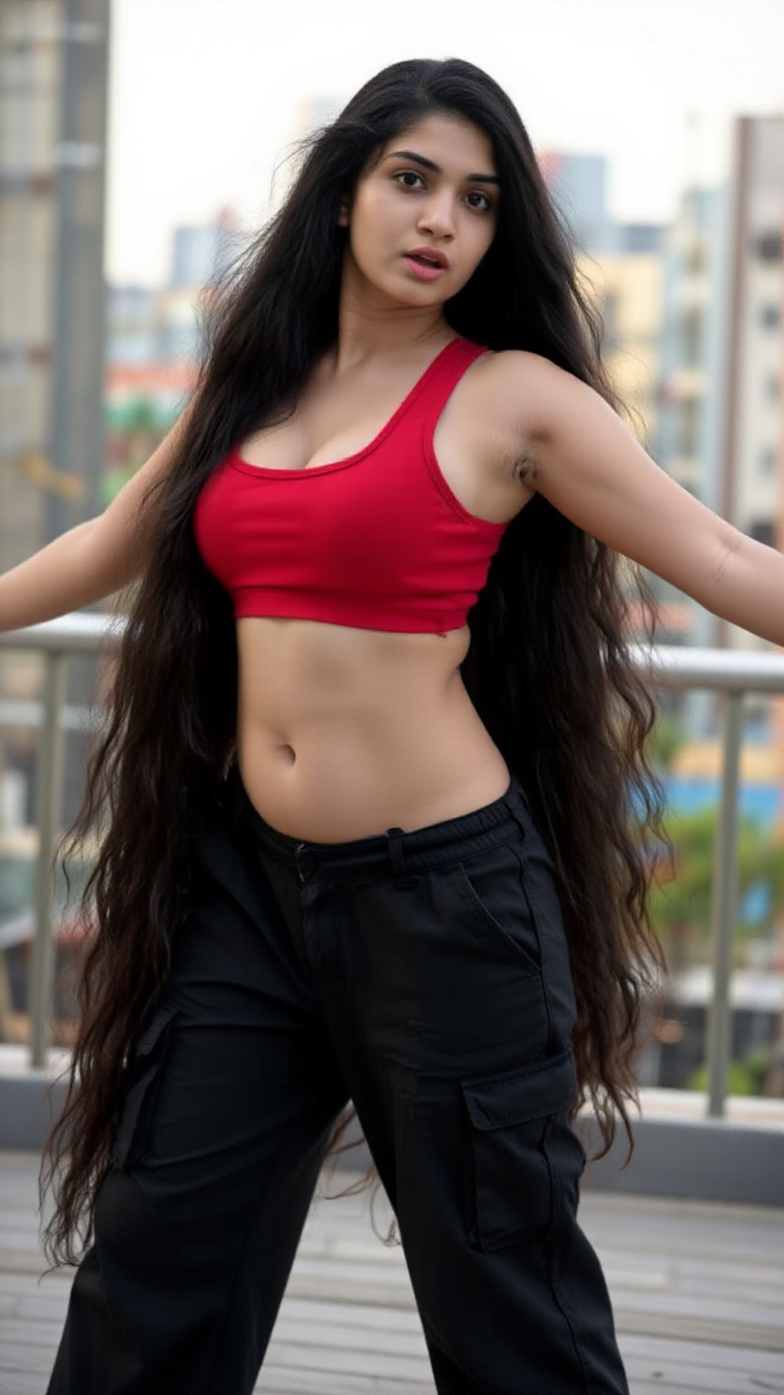 very very long hair women- floor legth hair long realistic cinematic realistic professional photography eye-level side ang...