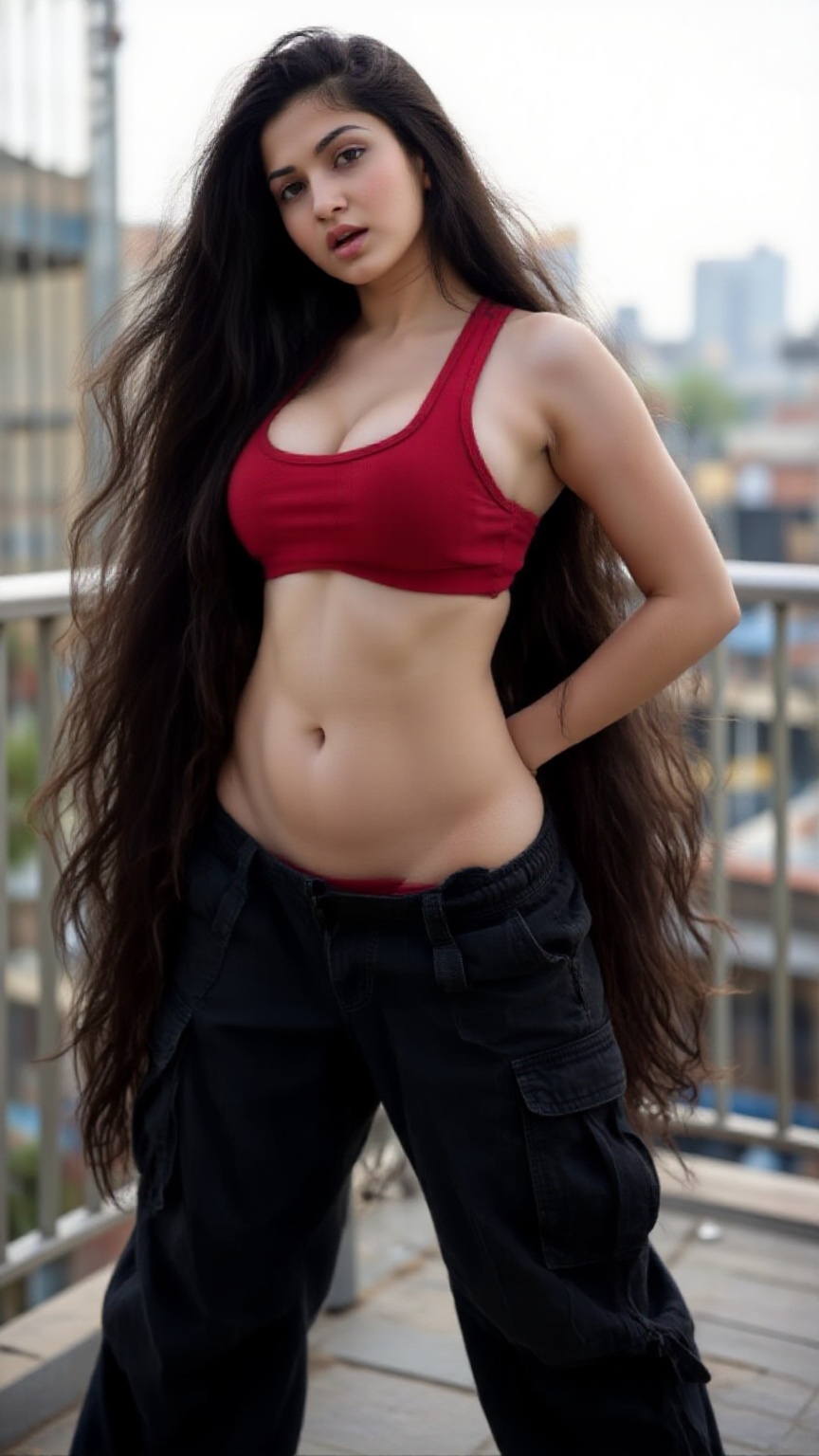very very long hair women- floor legth hair long realistic cinematic realistic professional photography eye-level side ang...