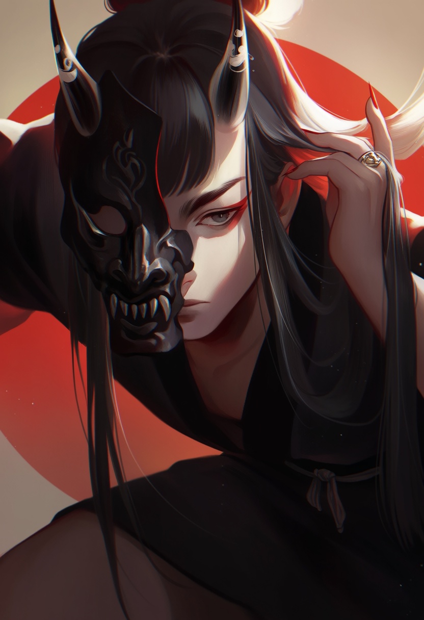 safe,  1boy,  mask on Tensor.Art