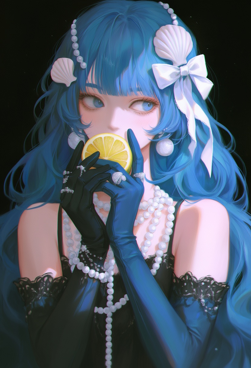 lemon,  pearl \(gemstone\),  1girl on Tensor.Art