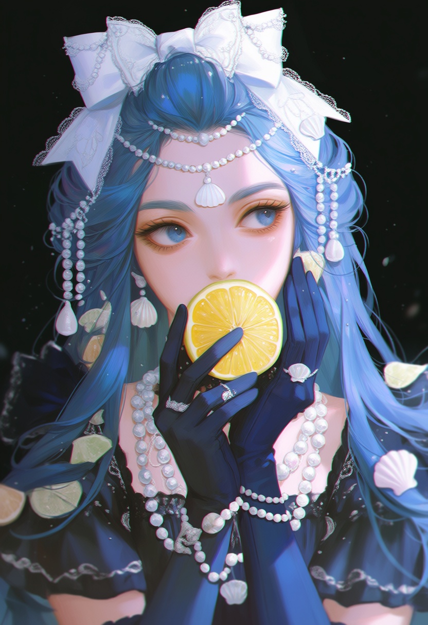 lemon,  pearl \(gemstone\),  1girl on Tensor.Art