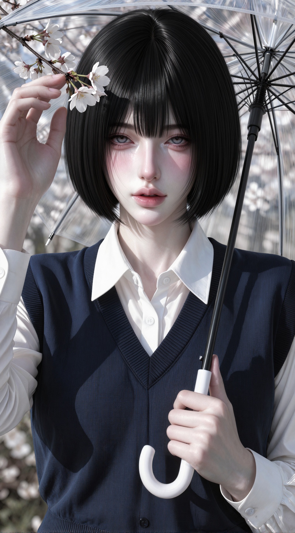 cinematic fantasy fashion portrait,  delicate doll-like facial features,  porcelain skin on Tensor.Art