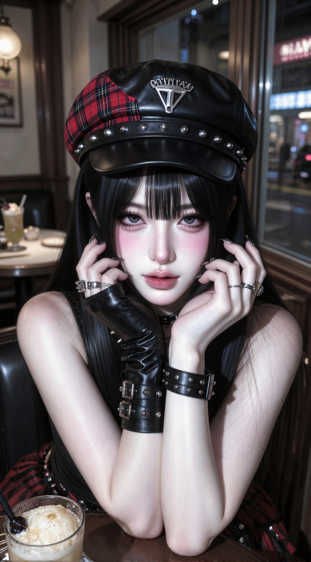 cinematic portrait,  young woman,  delicate facial features on Tensor.Art