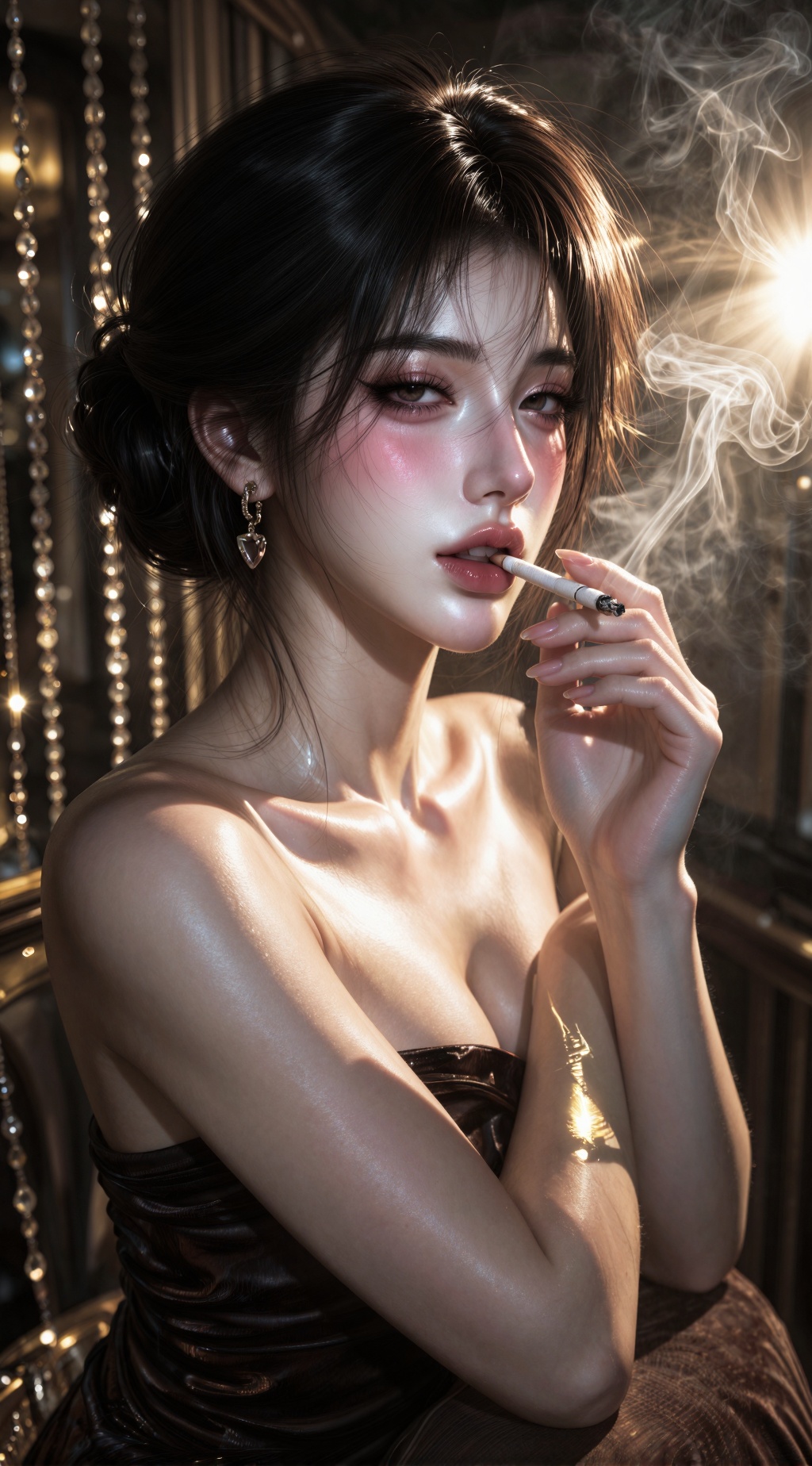 cinematic portrait,  delicate doll-like facial features,  porcelain skin on Tensor.Art