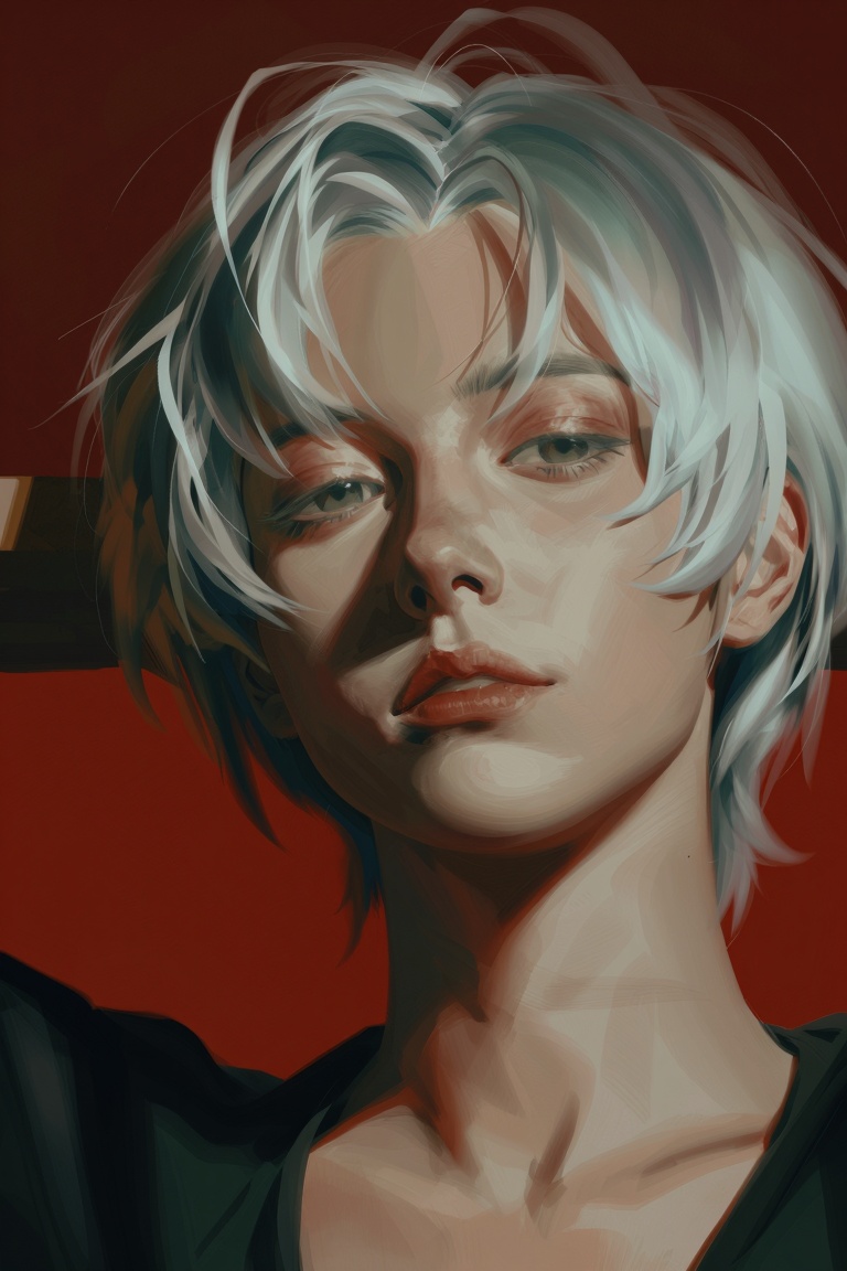 @pluvium_grandis,  semi-realistic digital painting,  smooth realistic skin shading with soft subsurface scattering on Tens...