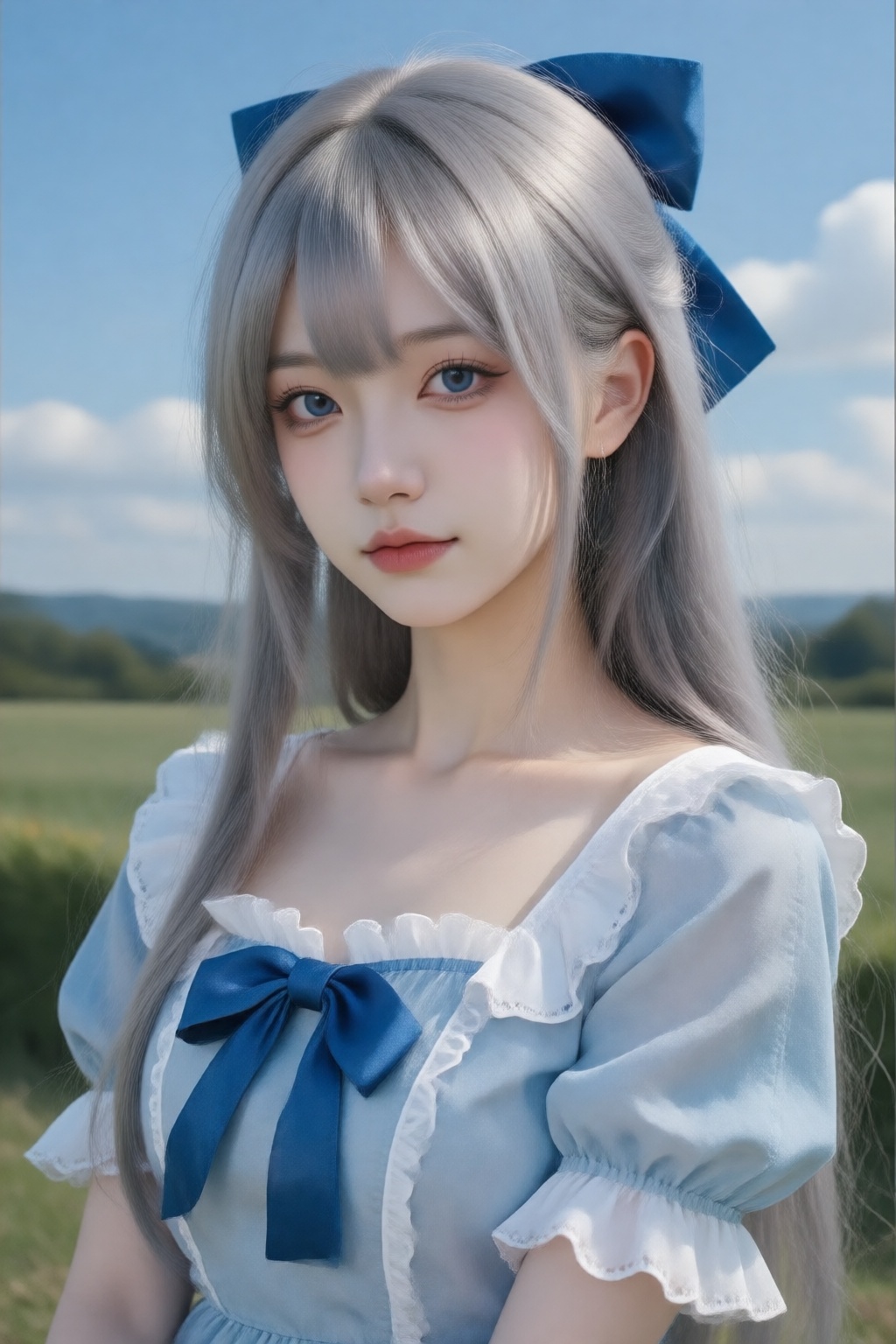 1girl,  solo,  blue eyes on Tensor.Art