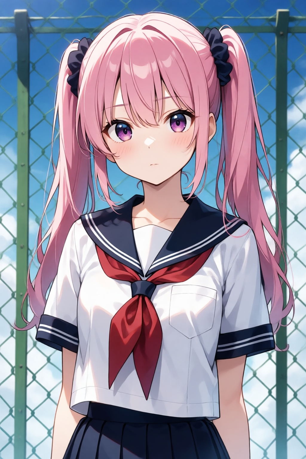 1girl,  pink hair,  solo on Tensor.Art