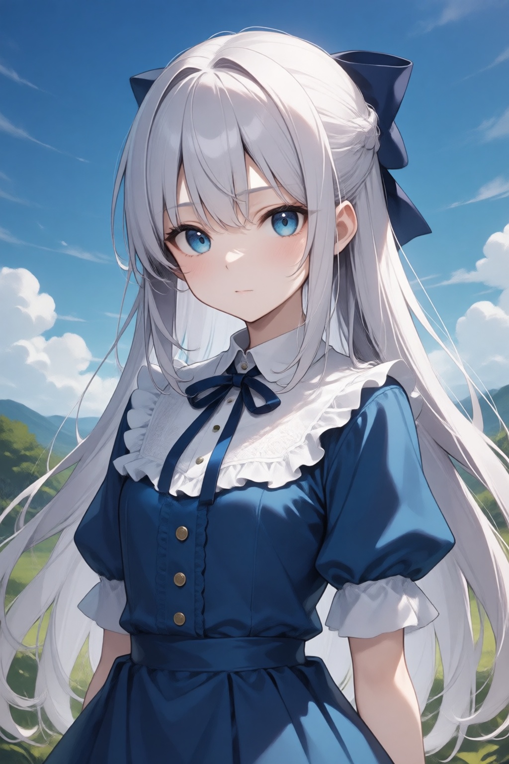 1girl,  solo,  blue eyes on Tensor.Art