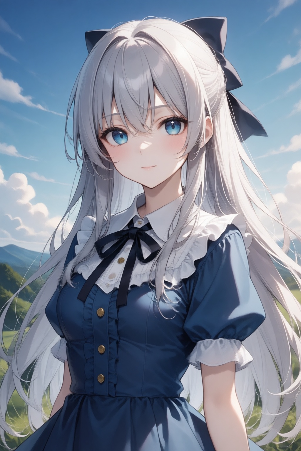 1girl,  solo,  blue eyes on Tensor.Art
