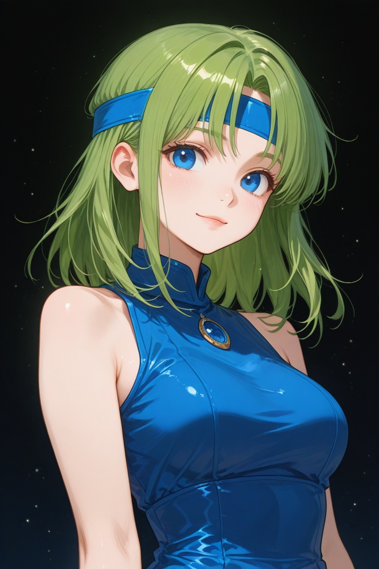 wizard_girl,  green hair,  medium hair on Tensor.Art