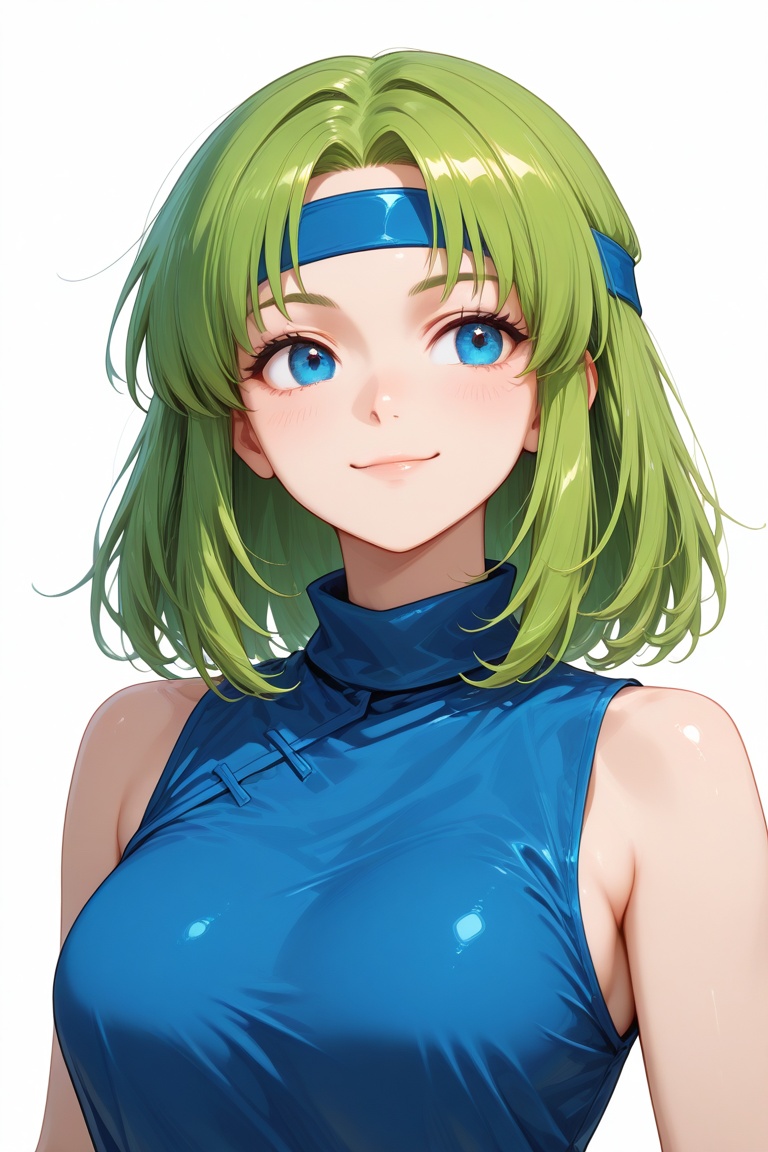 wizard_girl,  green hair,  medium hair on Tensor.Art
