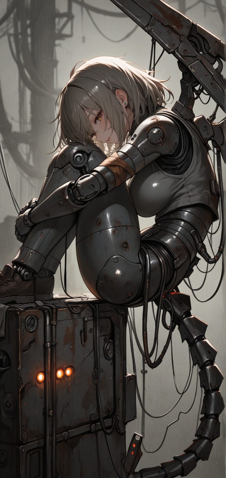 1girl,  solo,  long unkempt hair on Tensor.Art