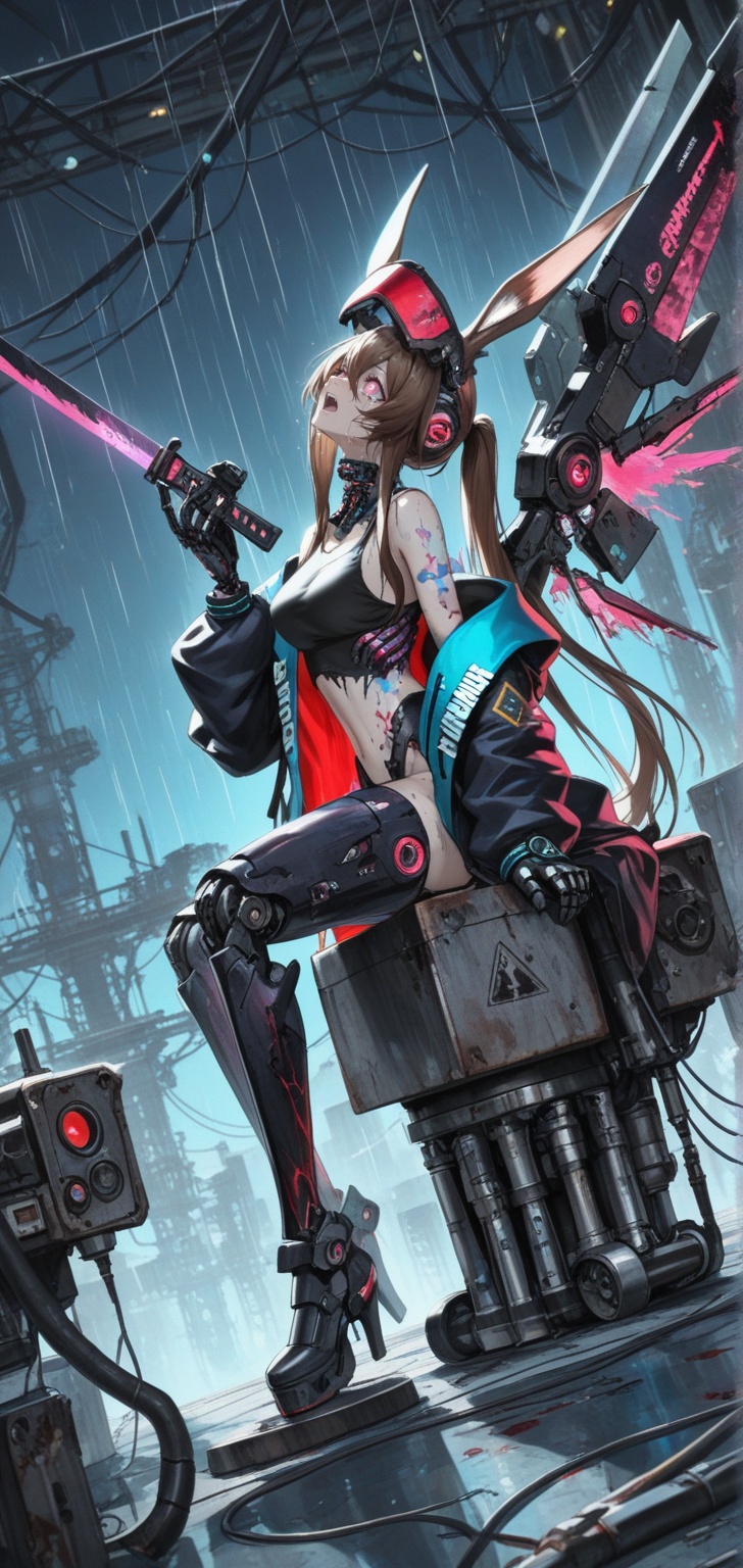 ((1girl,  amiya_\(arknights\),  )) hard edge painting on Tensor.Art